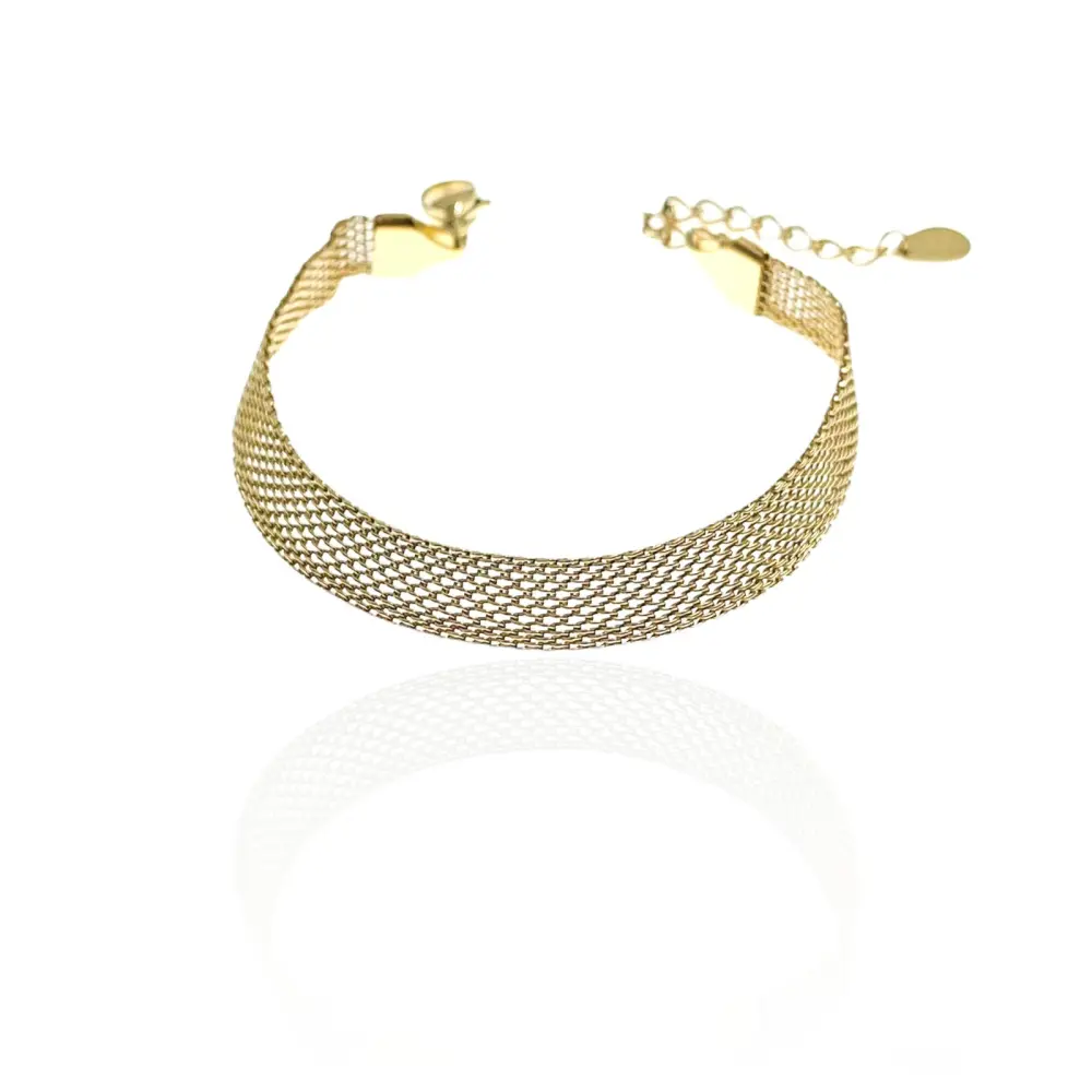 [BAC-413-1783] Fascia -Bracciale in Acciaio con Chiusura - BAC-413-1783 (Argento)