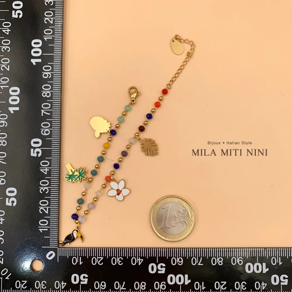 Tropicale Tucano Palma-Bracciale in Acciaio con Chiusura - BAC-413-1822 (Oro Giallo)