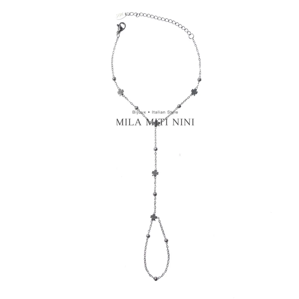 Quadrifoglio-Baciamano in Acciaio - BAC-413-1866 Modello B