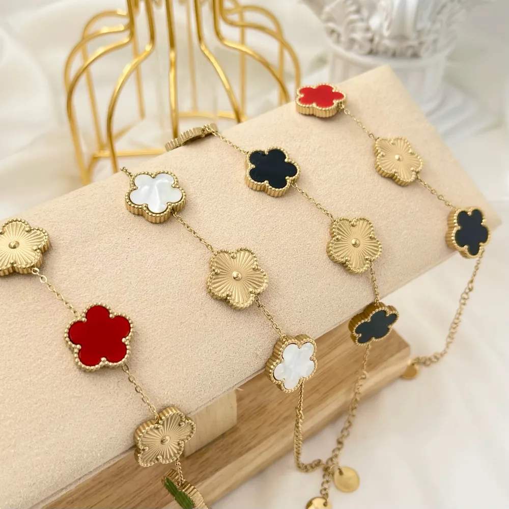 Fiore Colorato -Bracciale in Acciaio con Chiusura - BAC-413-2756