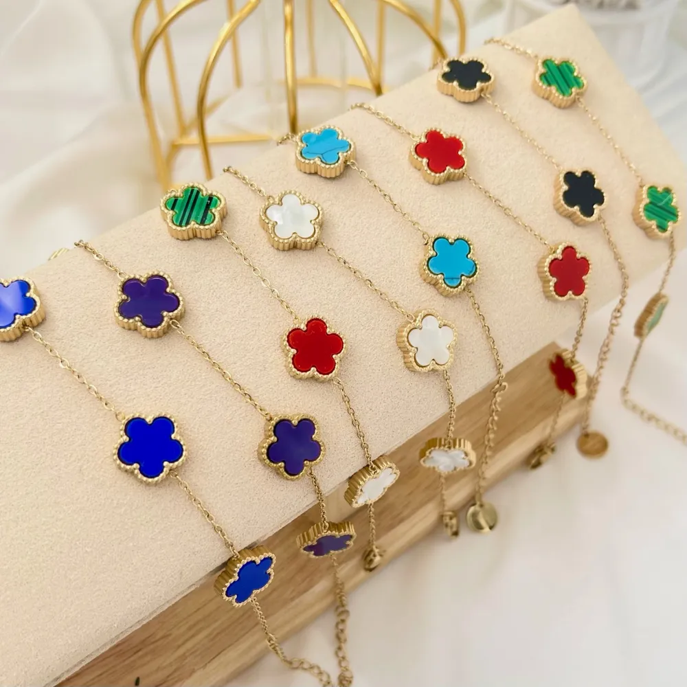 Fiore Grande Colorato -Bracciale in Acciaio con Chiusura - BAC-413-2765