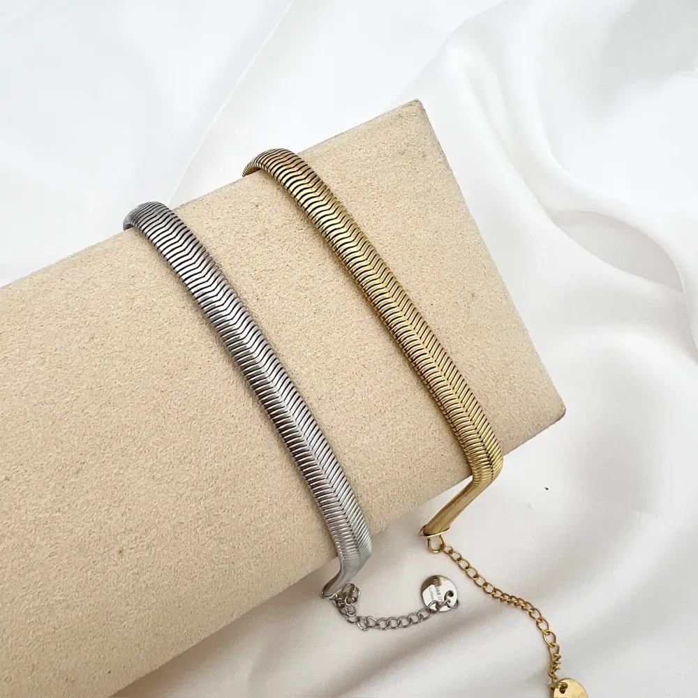 Serpente 5mm -Bracciale in Acciaio - BAC-413-3126A (Argento)