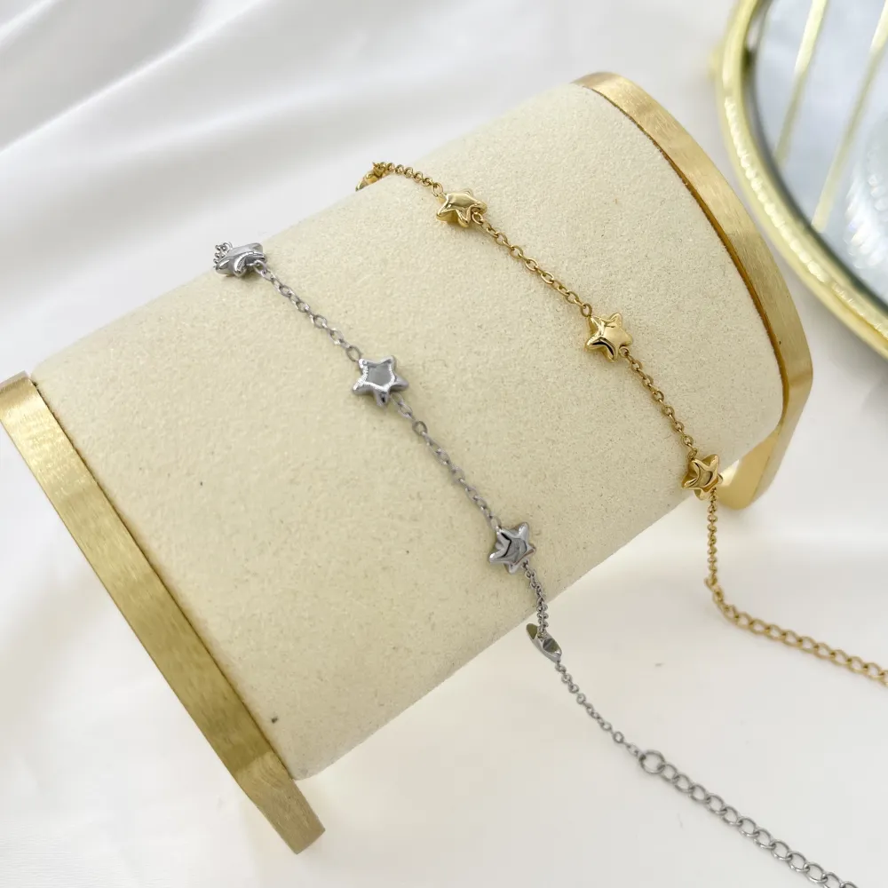 Stella Bombato-Bracciale in Acciaio - BAC-413-3148 (Argento)