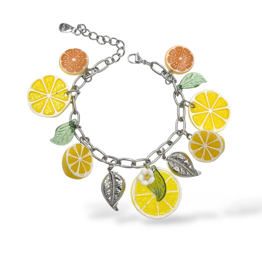 Limone Arancia-Bracciale in Acciaio - BAC-732-517
