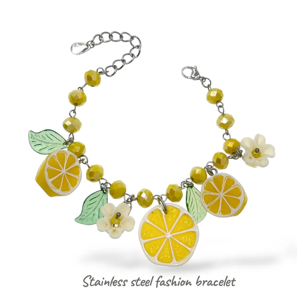 Limone Fiore-Bracciale in Acciaio - BAC-732-538 (Argento)