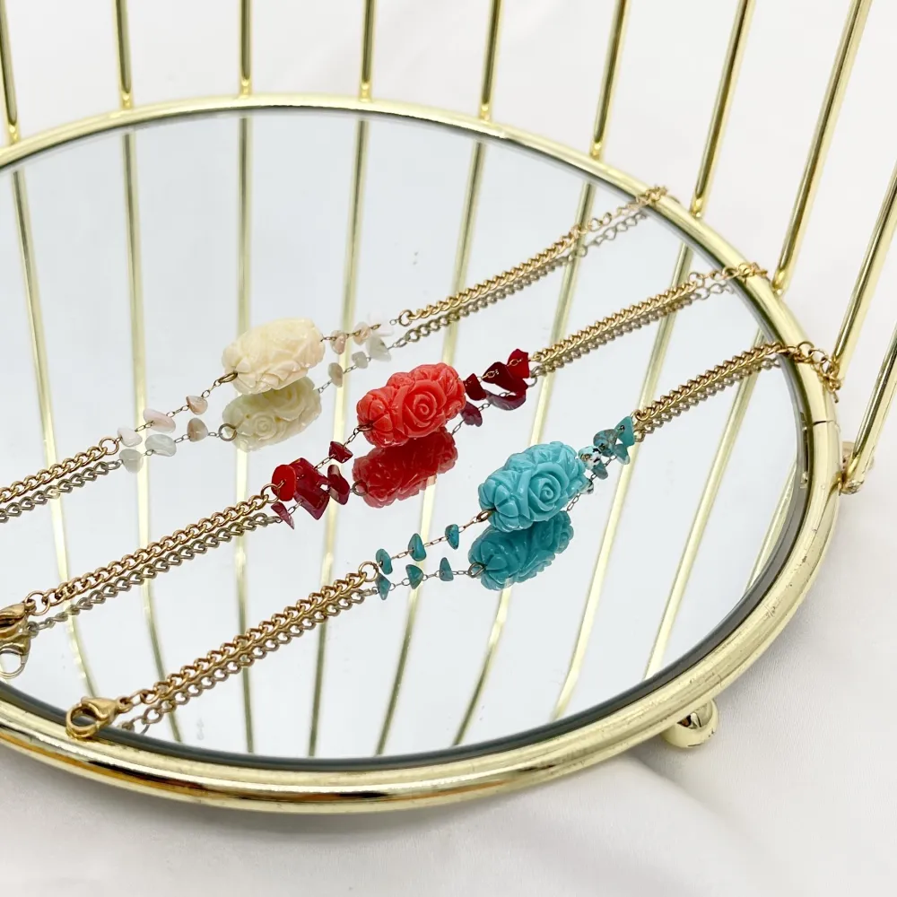 Ovale Fiore -Bracciale in Acciaio - BAC-765-15