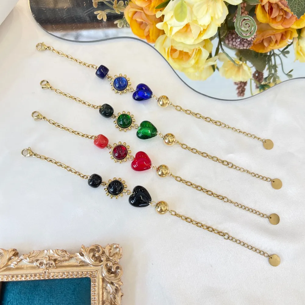 Cuore-Bracciale in Acciaio con Chiusura - BAC-765-85