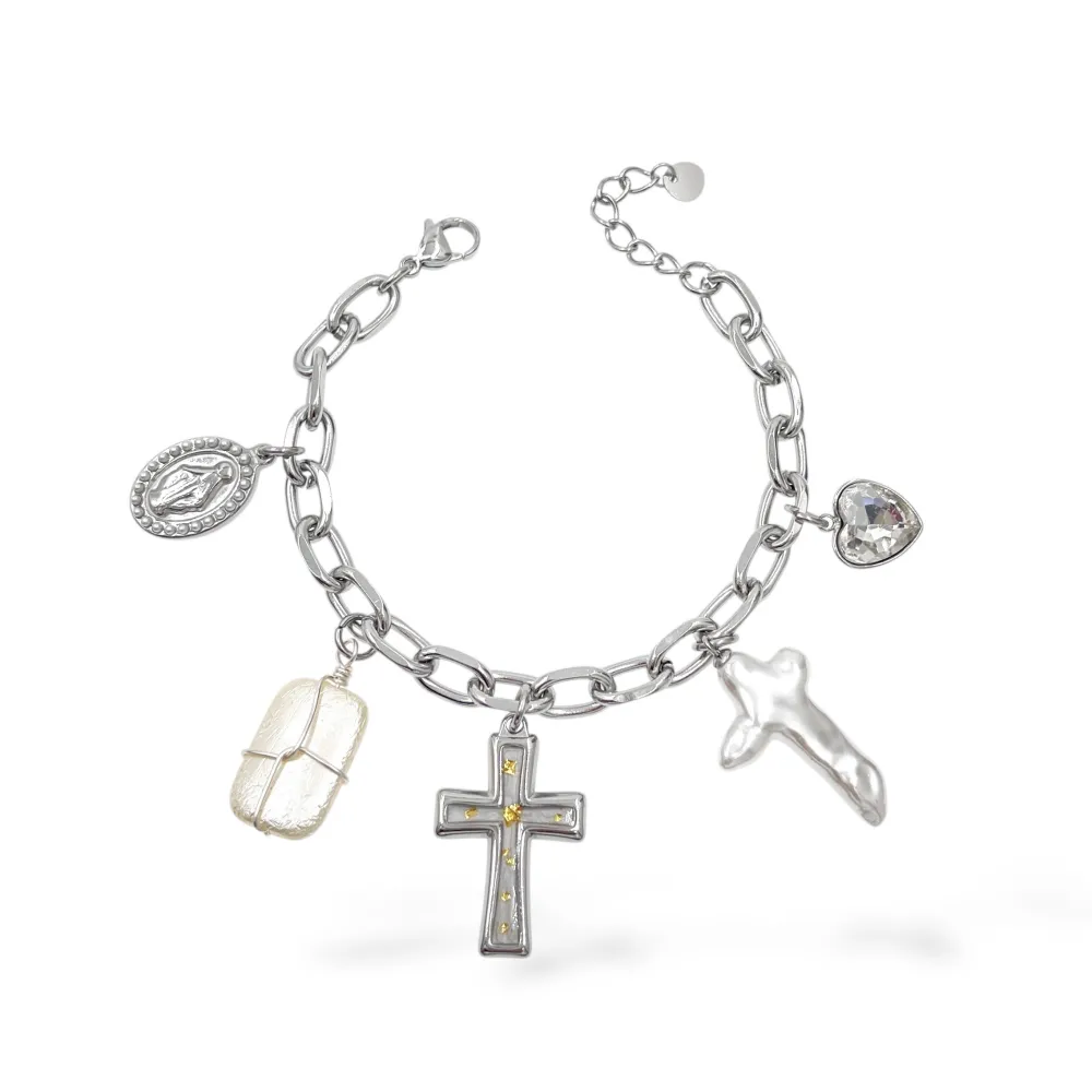 Croce-Bracciale in Acciaio - BAC-794-80