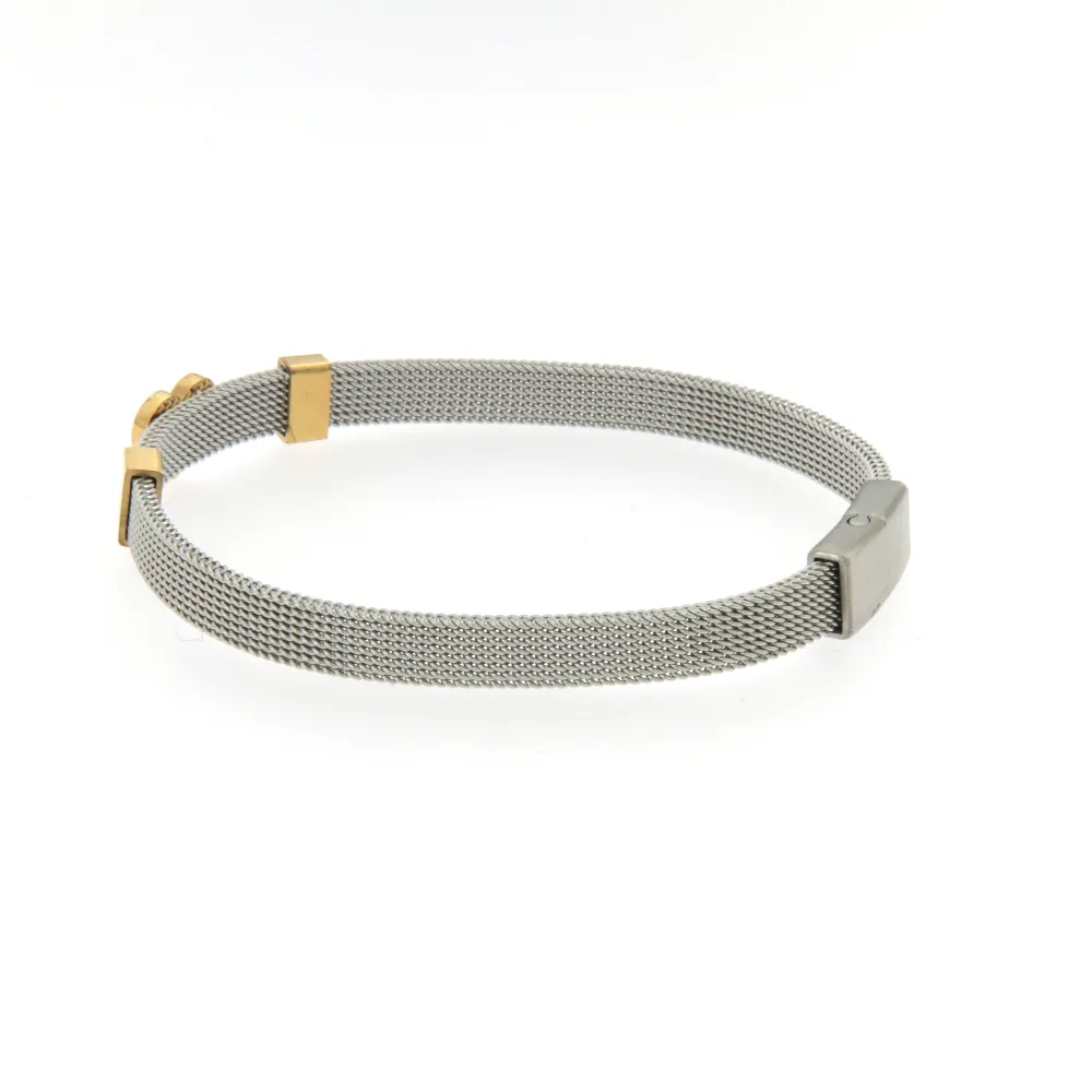 [BAC-Cuore 5515 - Bracciali con Chiusura in Acciaio] BAC-Cuore 5515 - Bracciali con Chiusura in Acciaio - BAC-Cuore 5515 - Bracciali con Chiusura in Acciaio (Argento)