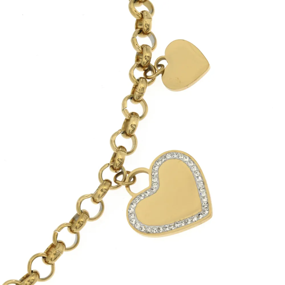 [BAC-Cuore Liscio 5389 - Bracciale in Acciaio con Chiusura] BAC-Cuore Liscio 5389 - Bracciale in Acciaio con Chiusura - BAC-Cuore Liscio 5389 - Bracciale in Acciaio con Chiusura (Argento)