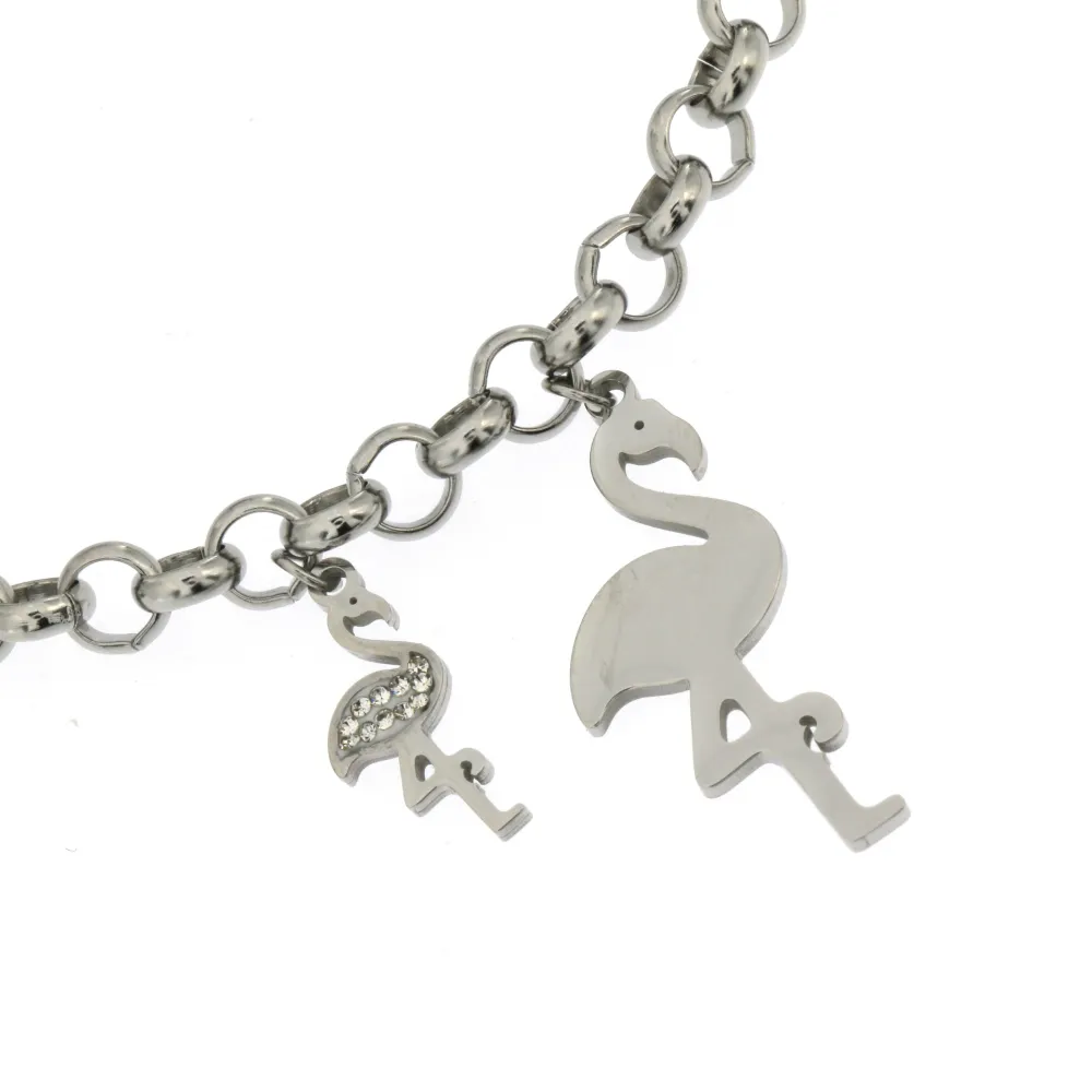 [BAC-Fenicottero 5377 - Bracciale in Acciaio con Chiusura] BAC-Fenicottero 5377 - Bracciale in Acciaio con Chiusura - BAC-Fenicottero 5377 - Bracciale in Acciaio con Chiusura