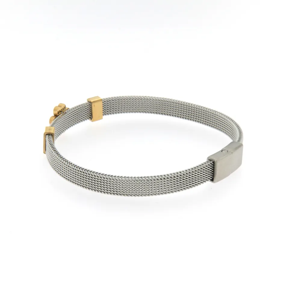 BAC-Quadrifoglio 5518 - Bracciali con Chiusura in Acciaio - BAC-Quadrifoglio 5518 - Bracciali con Chiusura in Acciaio