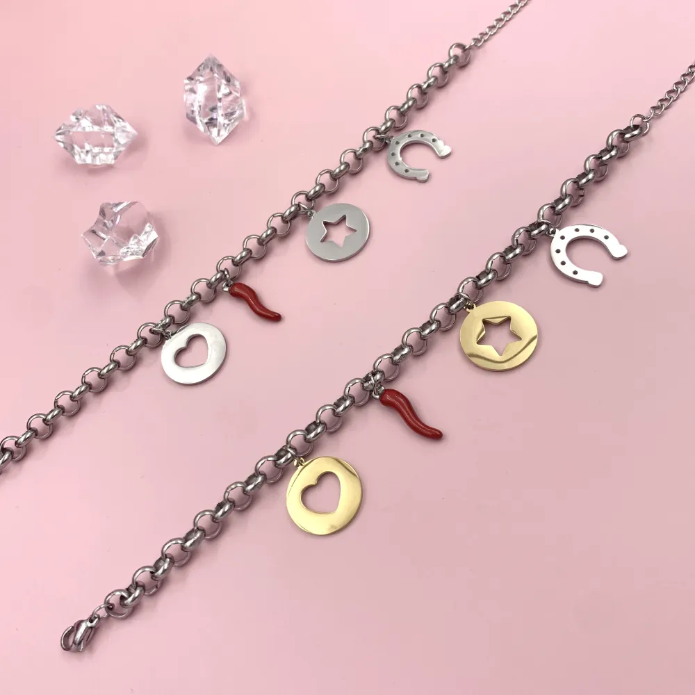 BAC6724-Fortuna Cornino-Bracciale in Acciaio con Chiusura - BAC2310-Fortuna Cornino-Bracciale in Acciaio con Chiusura