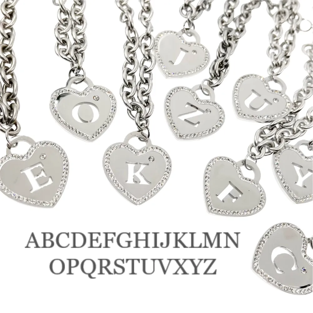 BAC1109-Iniziale Cuore - Bracciale in Acciaio - BAC413-1220