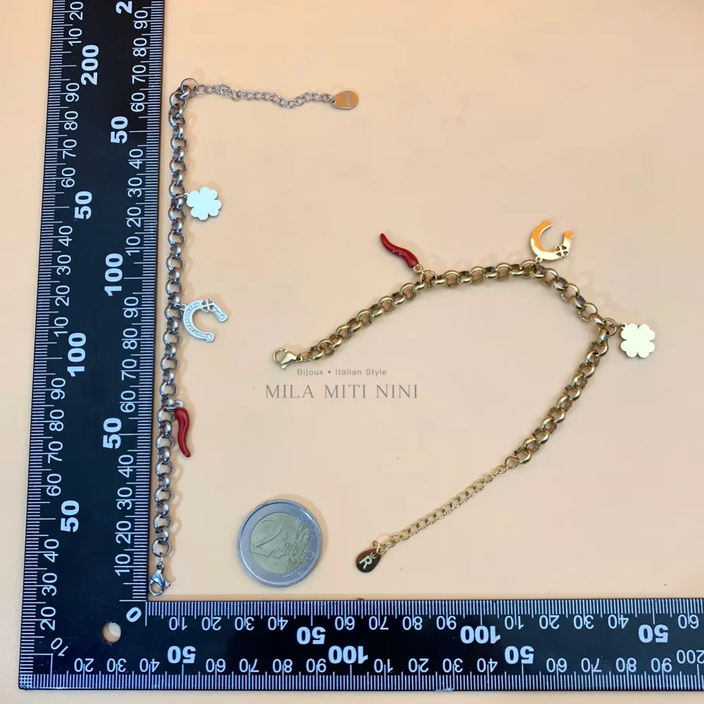 [BAC413-1254] Fortuna-Bracciale in Acciaio con Chiusura - BAC413-1254 (Argento)