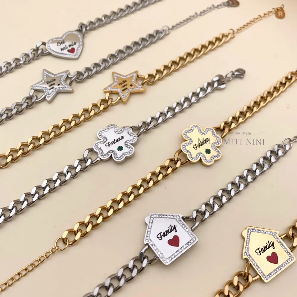 Brilla come una Stella-Bracciale in Acciaio con Chiusura - BAC413-1378