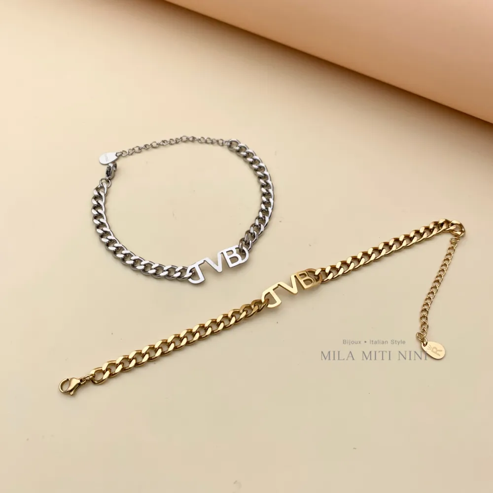 TVB-Bracciale in Acciaio con Chiusura - BAC413-1389 (Argento)