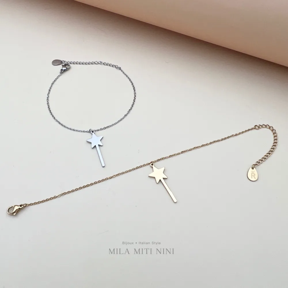 Bacchetta Magica-Bracciale in Acciaio con Chiusura - BAC413-1402 (Argento)