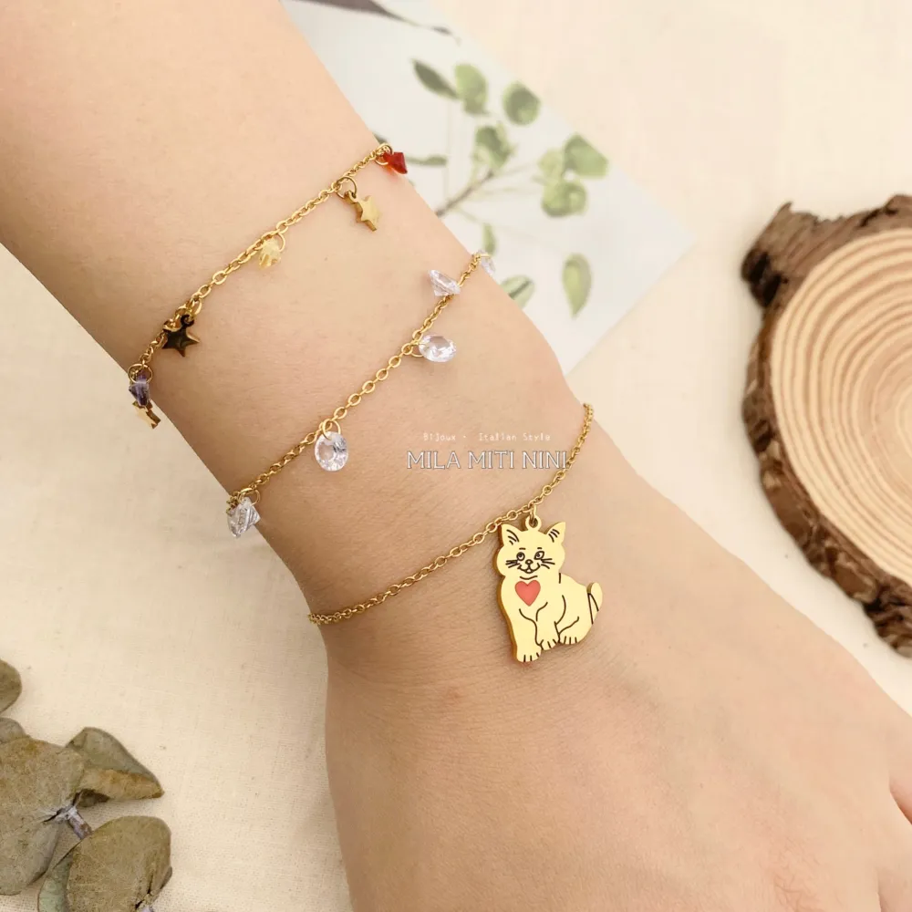 [BAC413-2390-056] BAC413-2390-P.luci-Bracciale in Acciaio - BAC413-2390-056 (Argento)