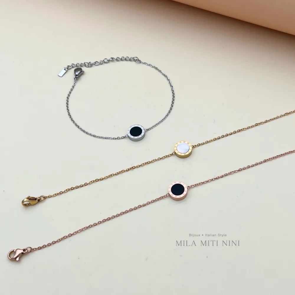 [BAC413-2482] N.Romani-Bracciale in Acciaio con Chiusura - BAC413-2482 (Argento)