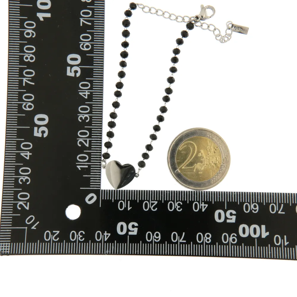 BAC6603-Cuore Rosario - Bracciale in Acciaio con Chiusura - BAC6603-Cuore Rosario - Bracciale in Acciaio con Chiusura