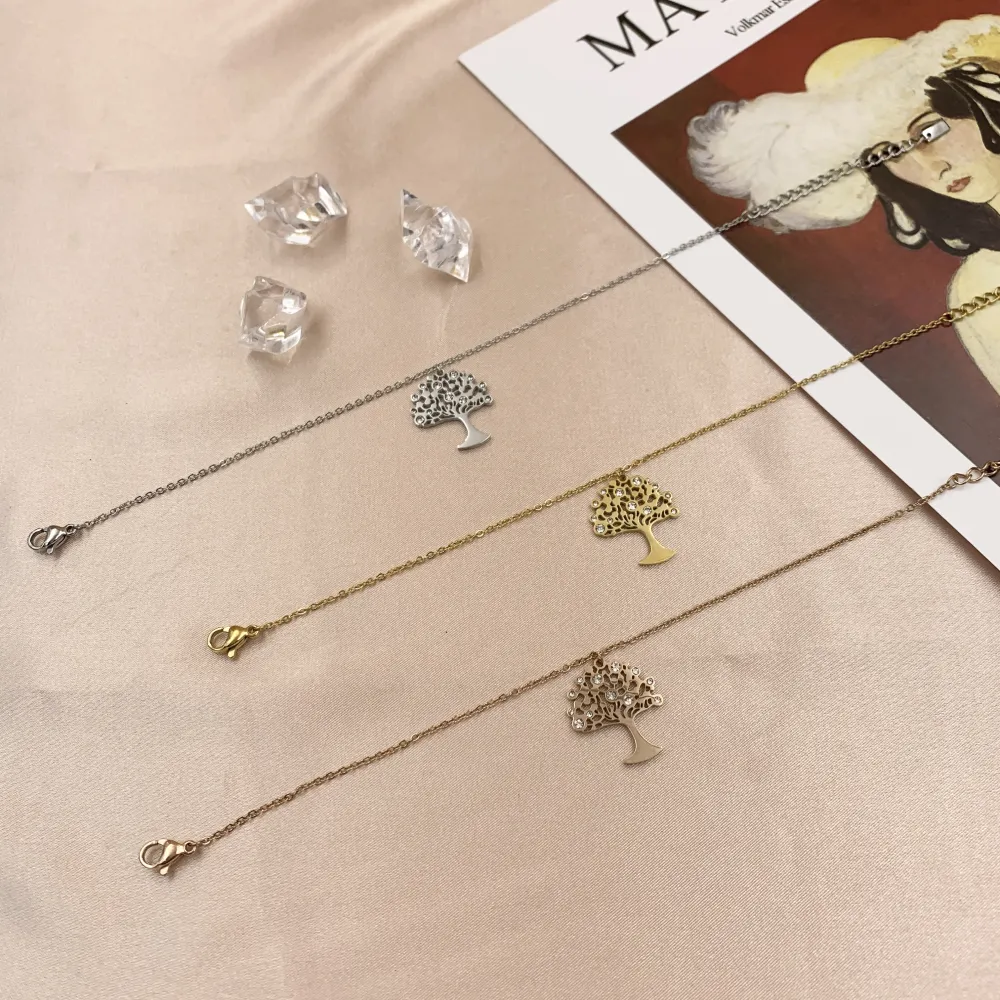 BAC6784-Albero della Vita-Bracciale con Chiusura in Acciaio - BAC6784-Albero della Vita-Bracciale con Chiusura in Acciaio