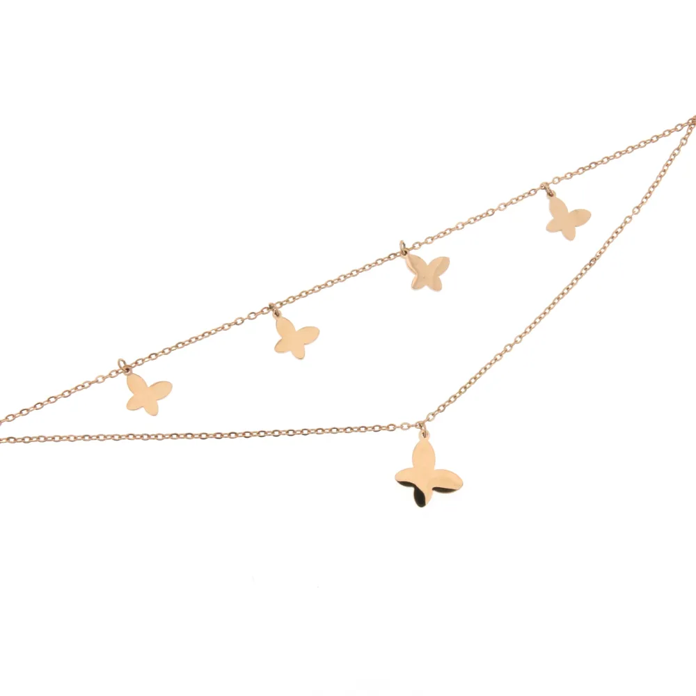 [BAC6788-Farfalla-Bracciale con Chiusura in Acciaio] BAC6788-Farfalla-Bracciale con Chiusura in Acciaio - BAC6788-Farfalla-Bracciale con Chiusura in Acciaio (Argento)