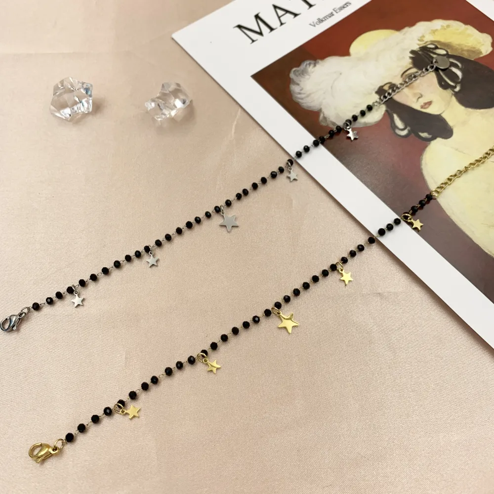 BAC6793-Rosario Stella-Bracciale con Chiusura in Acciaio - BAC6793-Rosario Stella-Bracciale con Chiusura in Acciaio (Argento)