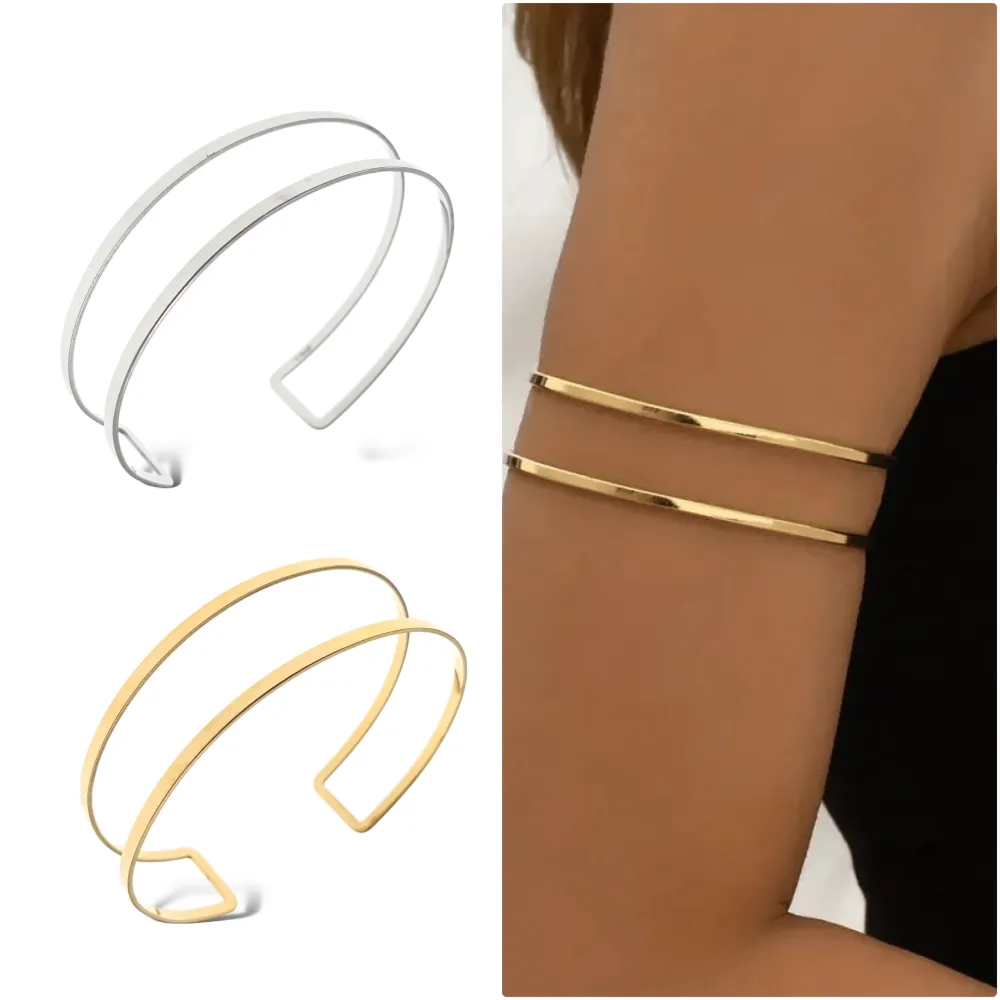 Semplice -Bracciale da Braccio in Acciaio - BAR-413-002