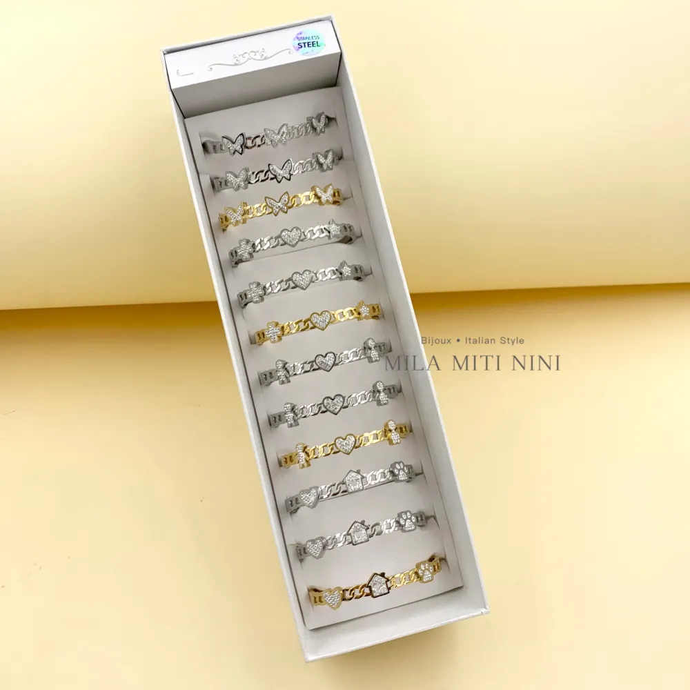 Farfalla-Bracciale Rigido in Acciaio - BAR-413-1139A