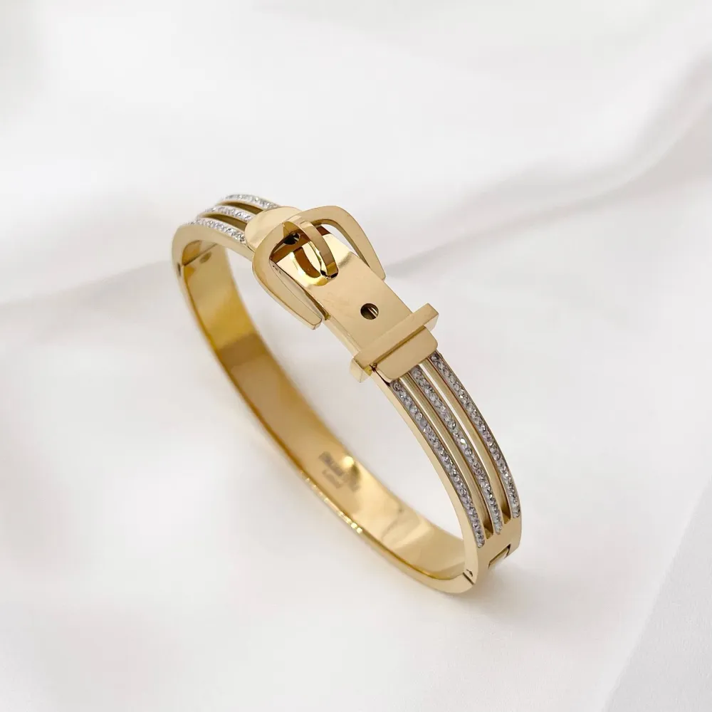 Cintura-Bracciale Rigido in Acciaio - BAR-413-1609 (Oro Giallo)