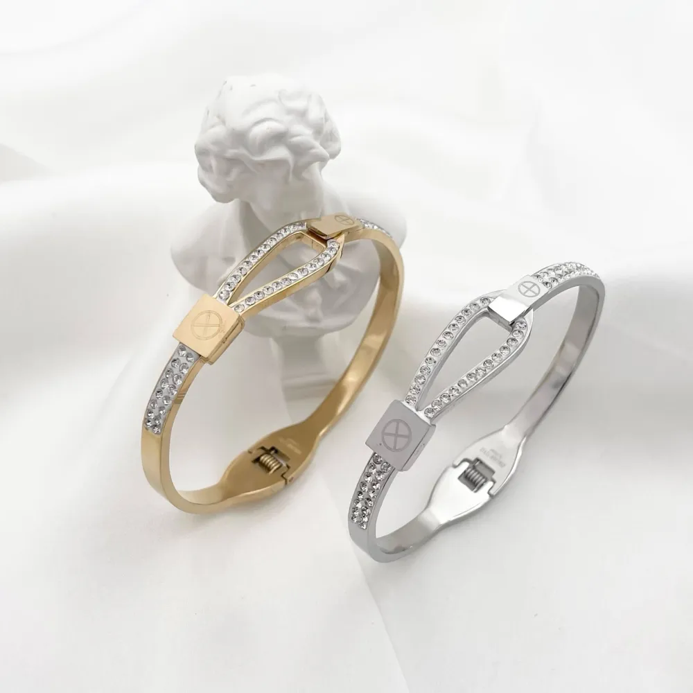 Bracciale Rigido in Acciaio - BAR-413-1808 (Oro Giallo)