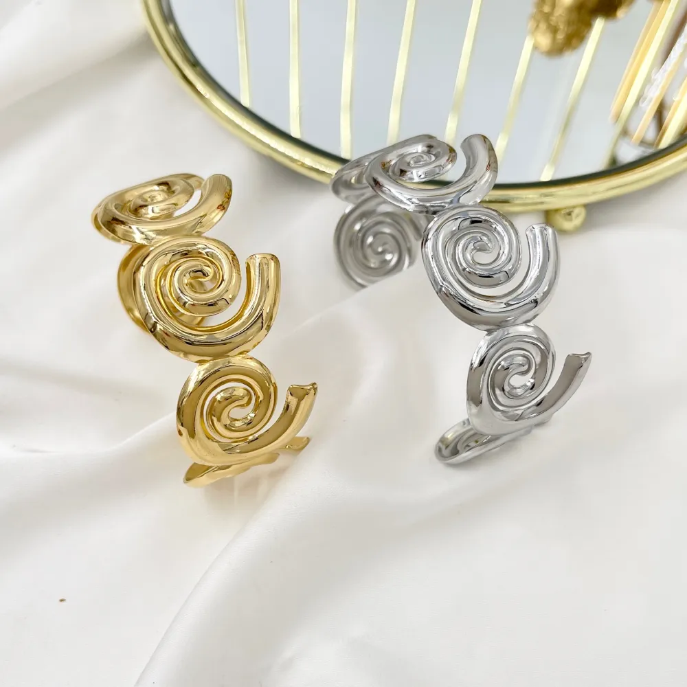 Chiocciola -Bracciale Rigido in Acciaio - BAR-413-181