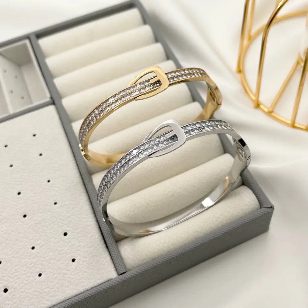 Cintura-Bracciale Rigido in Acciaio - BAR-413-2266 (Oro Giallo)
