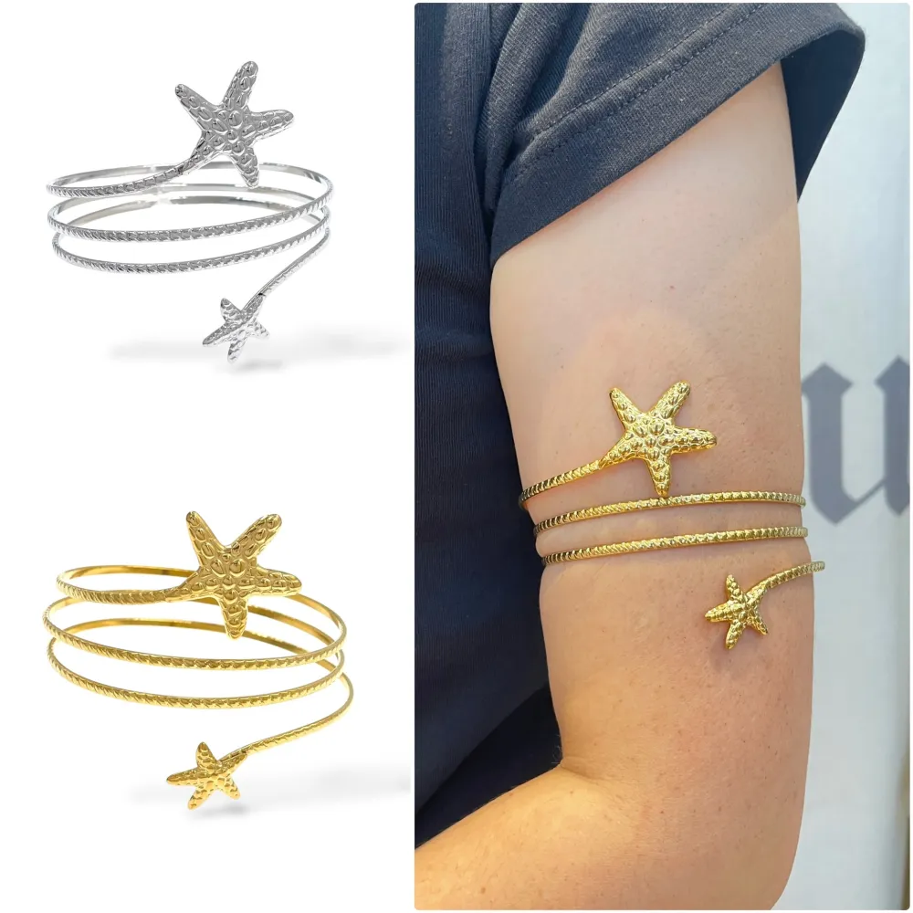 Stella Marina-Bracciale da Braccio in Acciaio - BAR-759–76 (Argento)