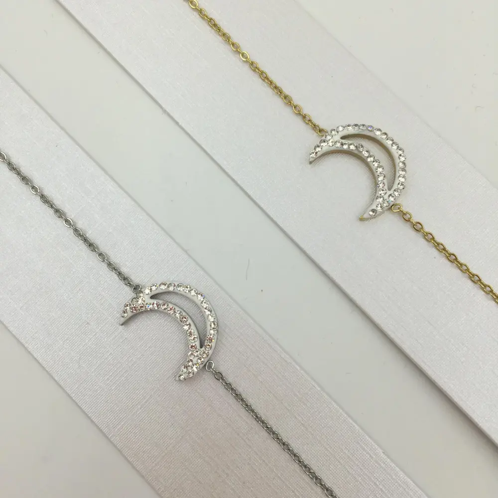 [BAS- Luna 4613 - Bracciale in Acciaio con Chiusura] BAS- Luna 4613 - Bracciale in Acciaio con Chiusura - BAS- Luna 4613 - Bracciale in Acciaio con Chiusura (Argento)