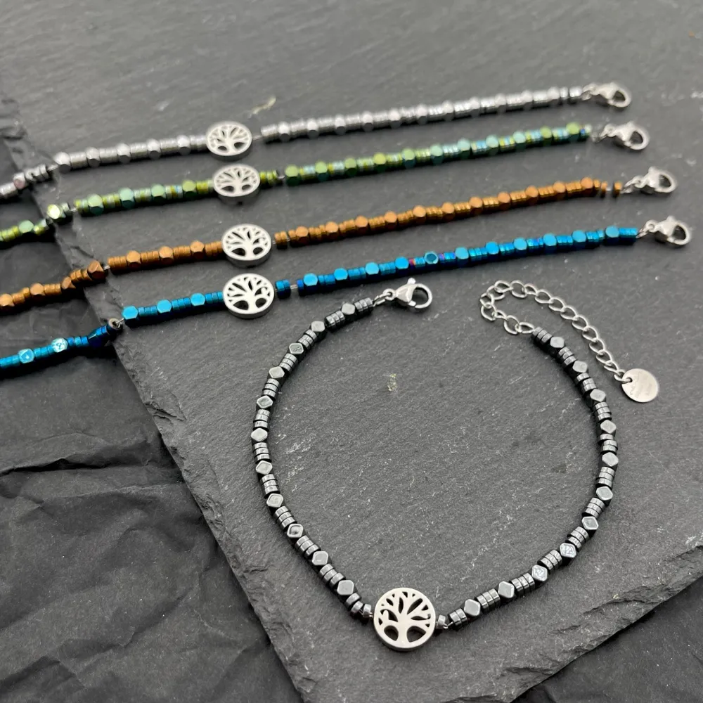 Albero della Vita-Bracciale in Acciaio da Uomo - BAU-103-AA2516B 4mm (Argento)