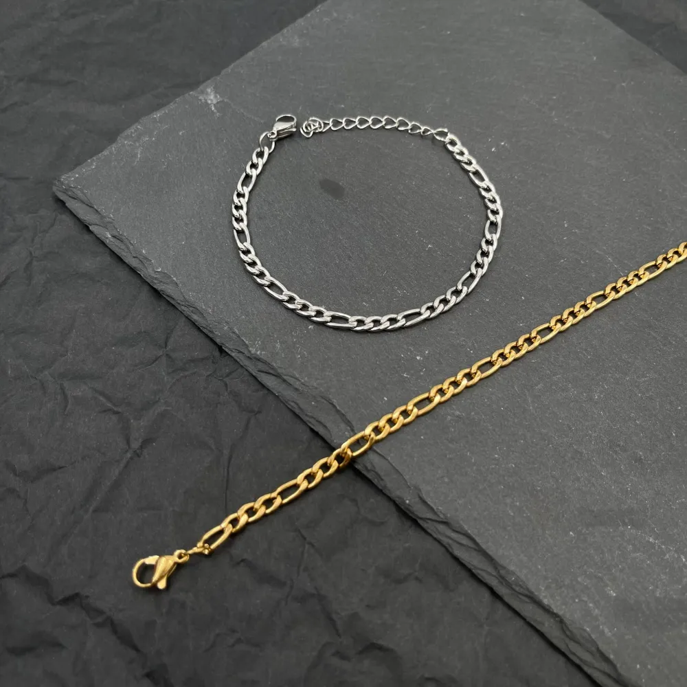 Catena 3+1-Bracciale in Acciaio - BAU-208-237 (Oro Giallo)