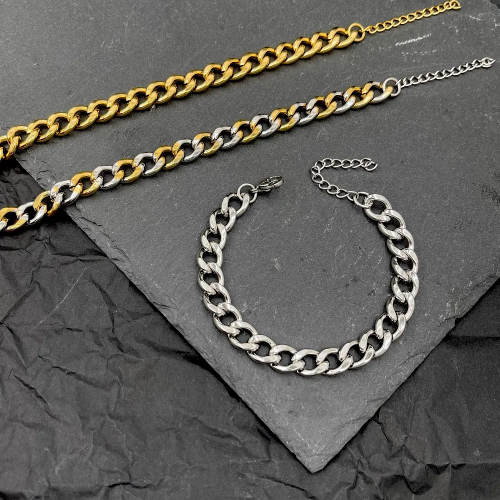 Catena 9mm 1.4NK3.1-Bracciale Unisex in Acciaio - BAU-208-244 9mm