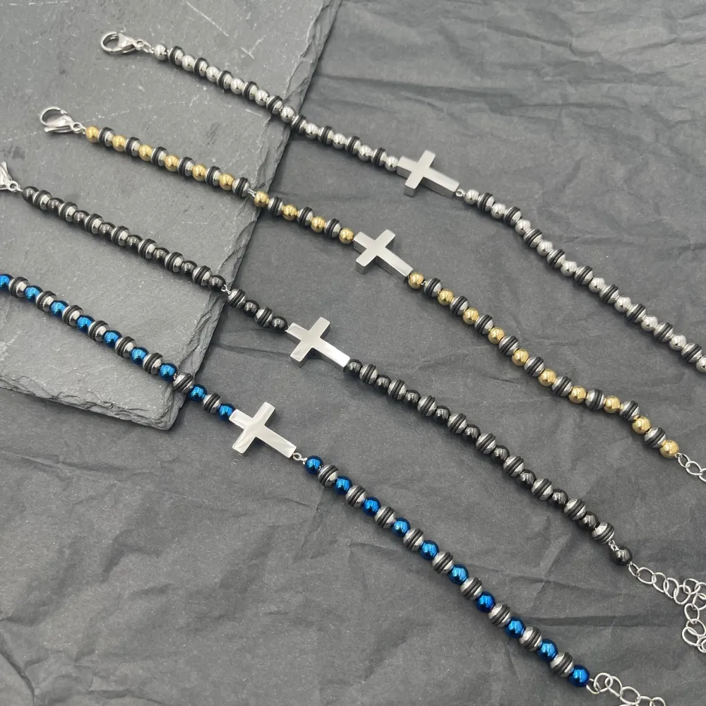 Croce-Bracciale da Uomo in Acciaio - BAU-208-287