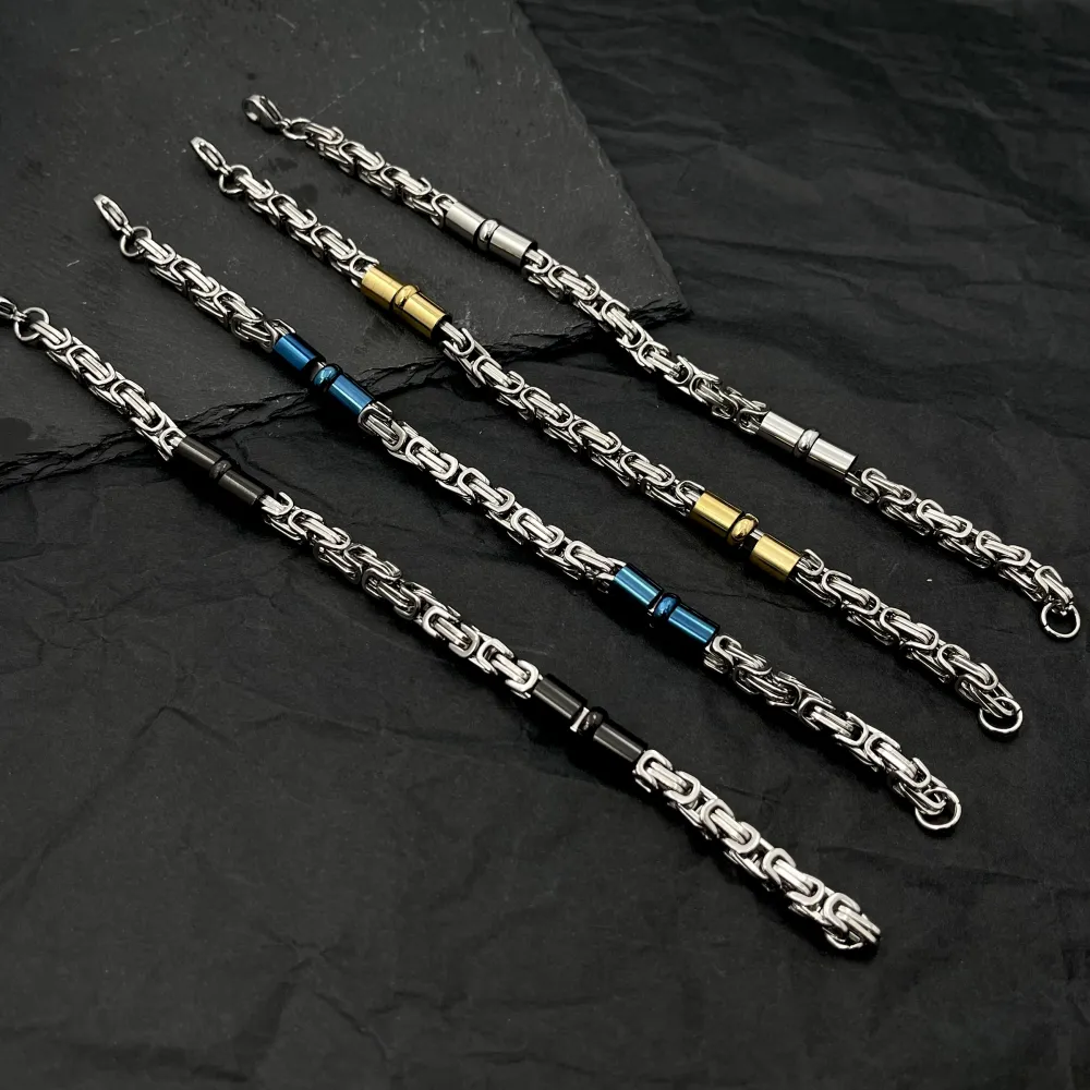 Catena-Bracciale Uomo in Acciaio - BAU-208-298 (Acciaio)