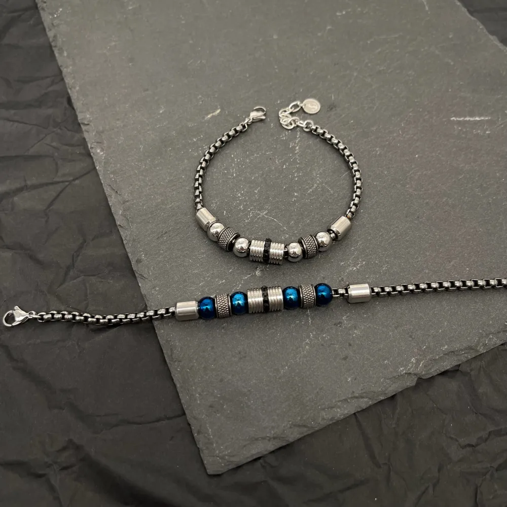 Palline-Bracciale in Acciaio da Uomo - BAU-500-BMS30137