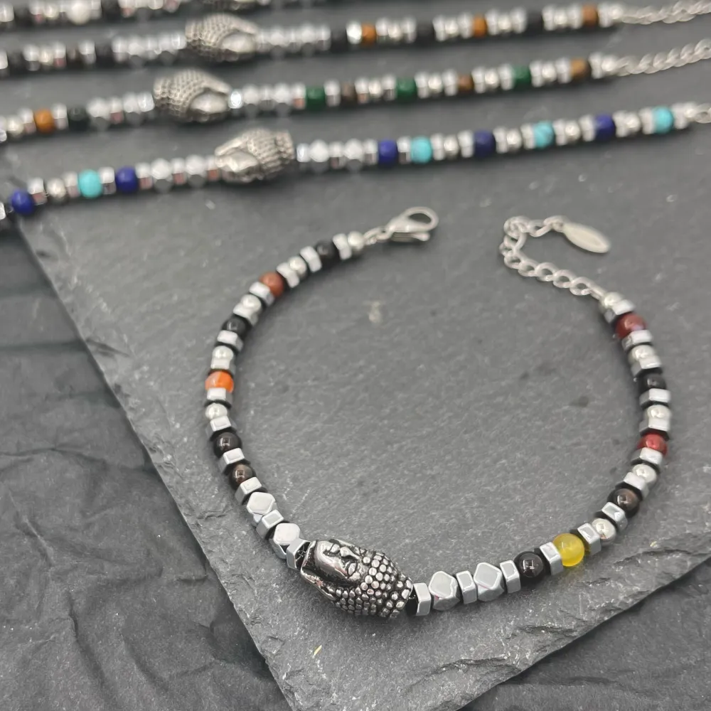 Buddha-Bracciale in Acciaio con Chiusura - BAU-600-274 4mm