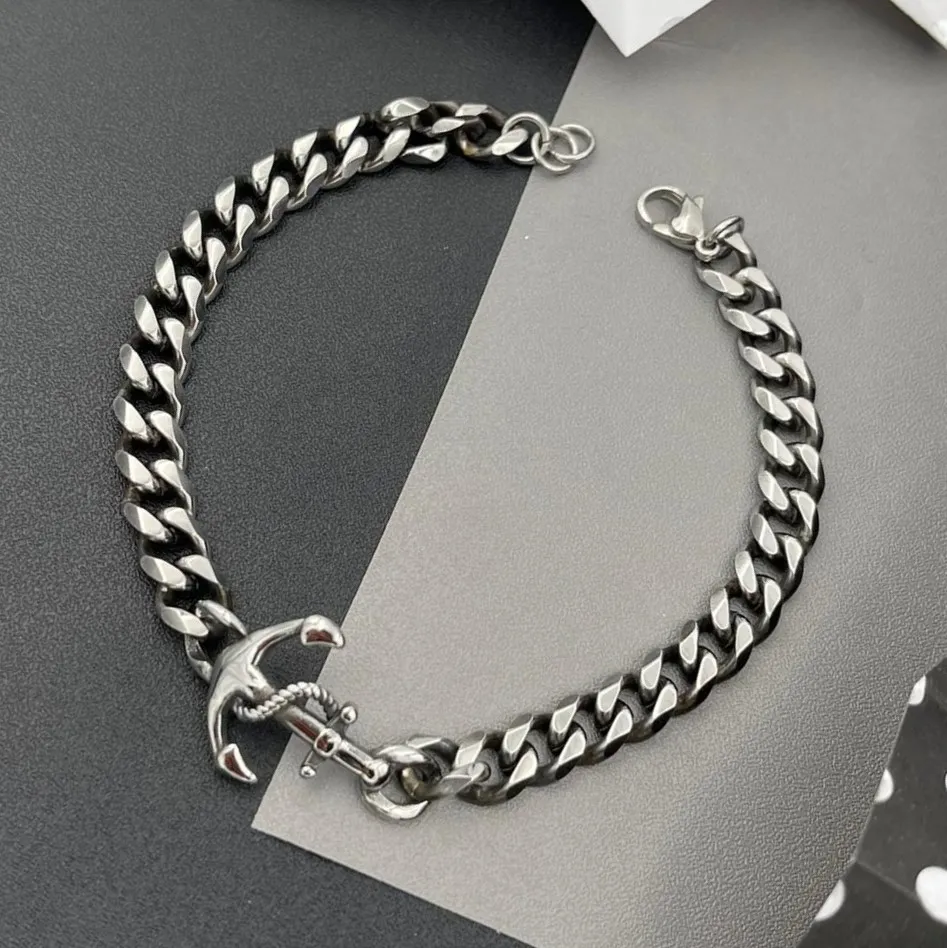BAU6949-Ancora-Bracciale in Acciaio da Uomo - BAU-600-B109