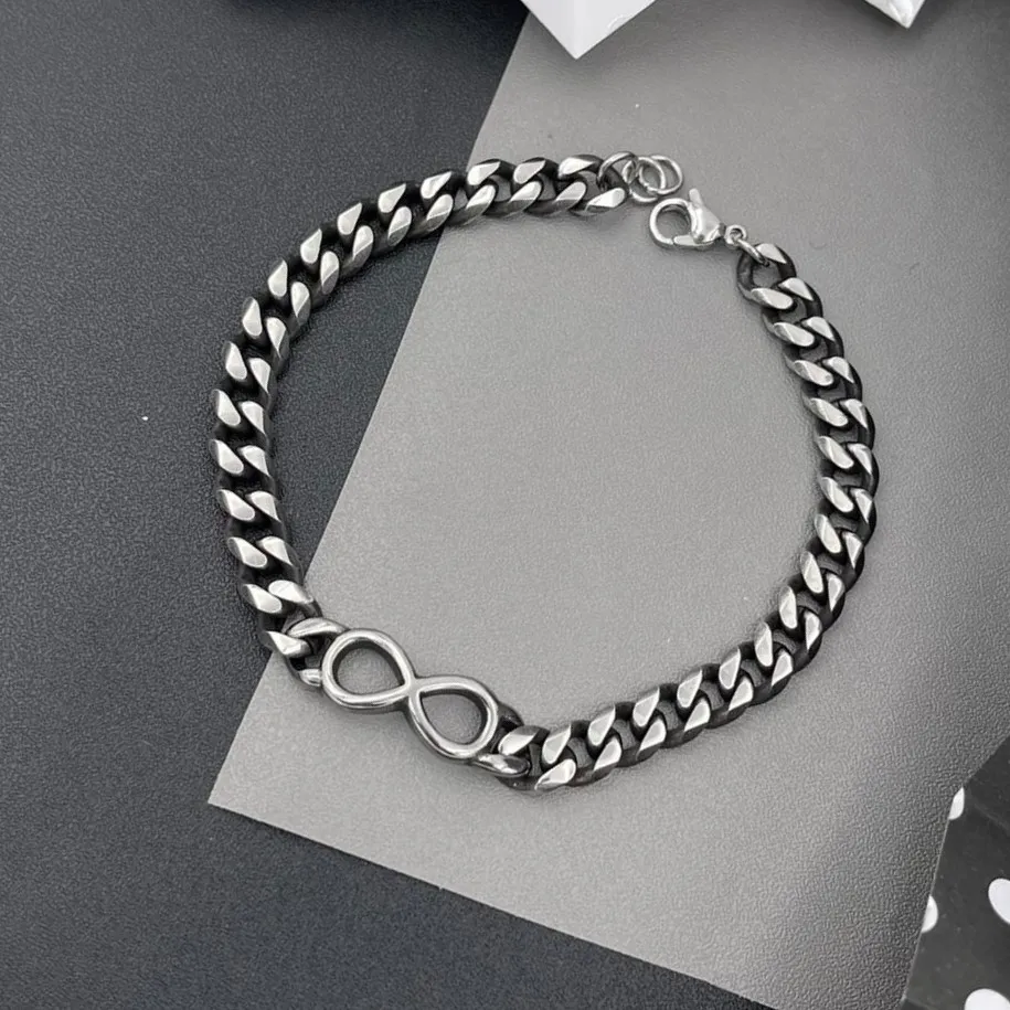 [BAU-600-B111] Infinito-Bracciale in Acciaio da Uomo - BAU-600-B111