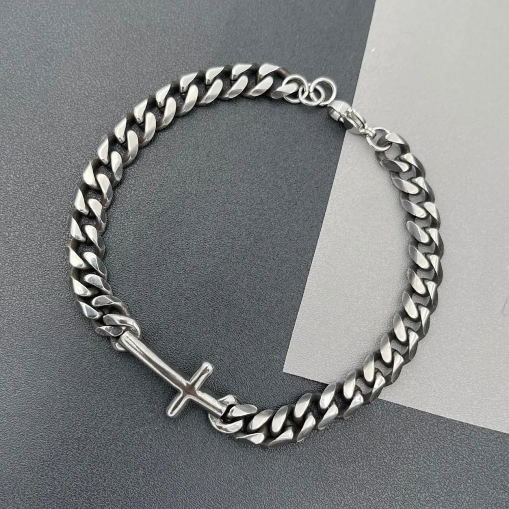 Pietrine-Bracciale in Acciaio da Uomo - BAU-600-B112 (Nero)