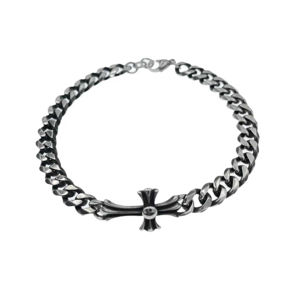 [BAU-600-B116B] BAU6951-Croce-Bracciale in Acciaio da Uomo - BAU-600-B116B