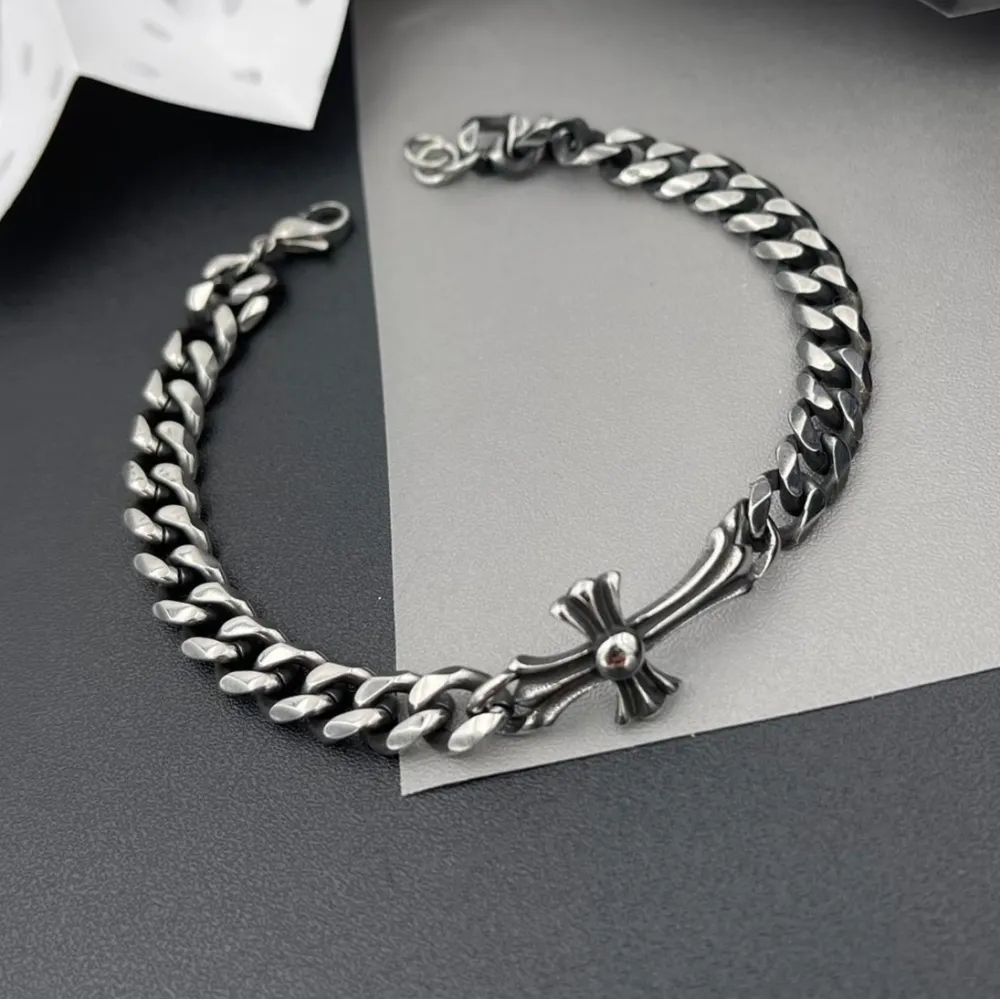 [BAU-600-B116B] BAU6951-Croce-Bracciale in Acciaio da Uomo - BAU-600-B116B