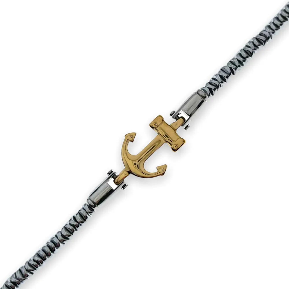 àncora-Bracciale in Acciaio da Uomo - BAU-600-B118A (Acciaio)