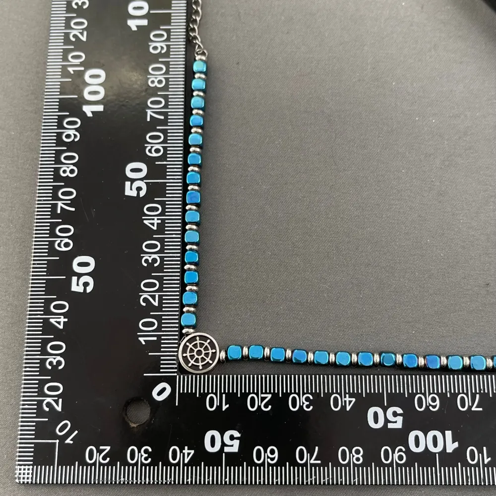 Timone-Bracciale in Acciaio da Uomo - BAU-600-B124 (Blu)